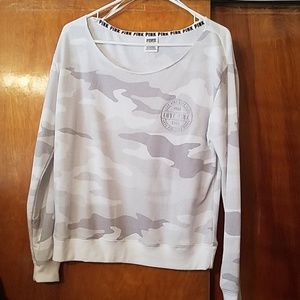 NEW PINK Victoria's Secret Camo Sweatshirt